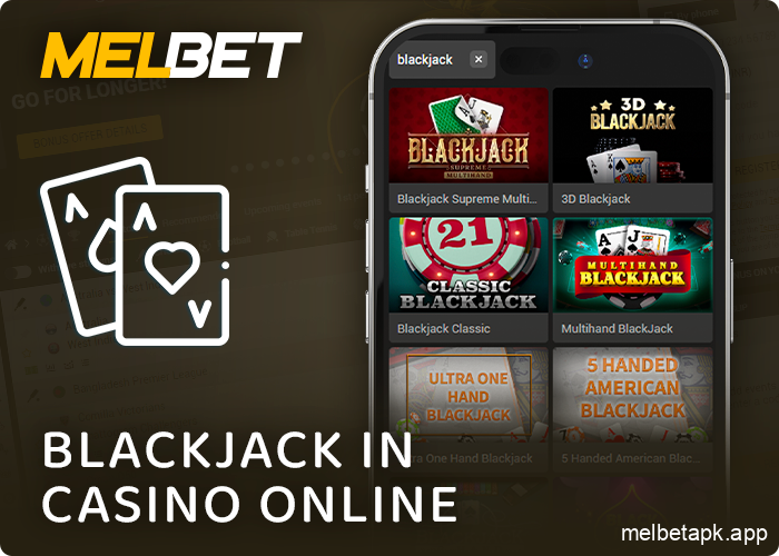 Play Blackjack Game on Melbet App