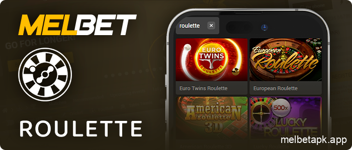 Play Roulette on Melbet App