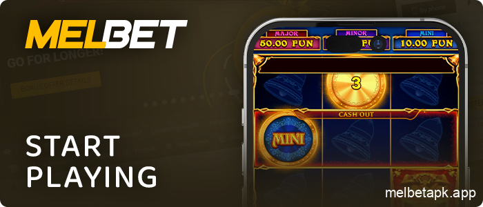 Start playing casino games on Melbet app
