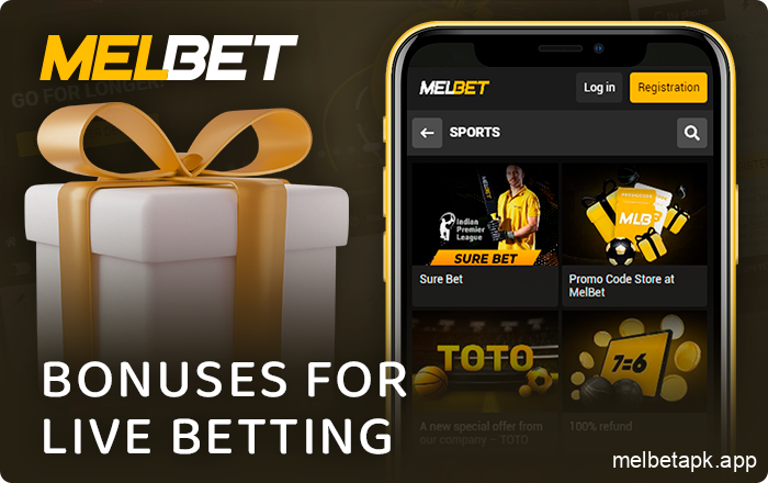 Get bonuses for live betting on the Melbet app