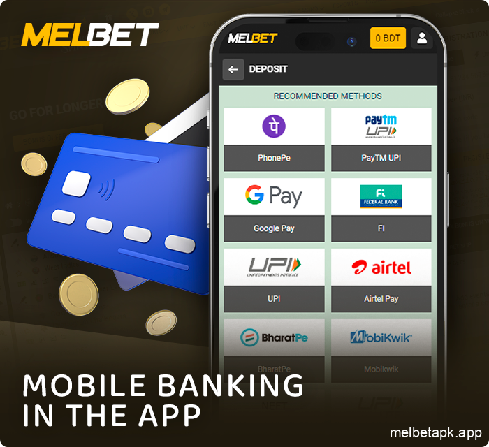 Deposits and withdrawals in the Melbet app