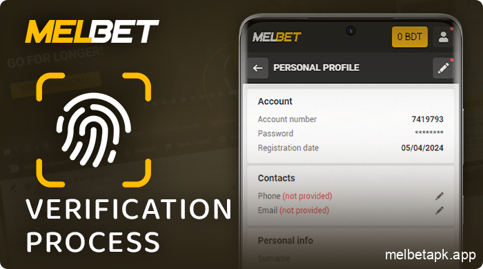 Identity verification in the Melbet application - instructions
